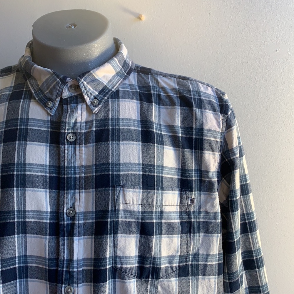 Blue Timberland Plaid XXL Shirt .